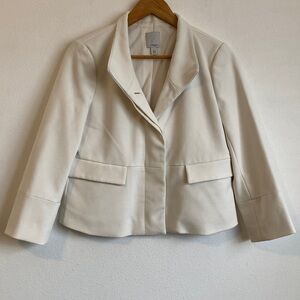 Halogen Mandarin Collar Blazer Size Small Ivory white
